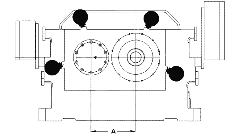 A-Series custom parallel shaft gearbox top