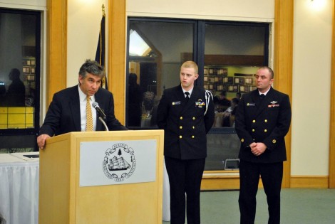 Nicholas Chieppo, Senior Field Service Technician Reading A Speech on Behalf of Artec Machine Systems and the Amendola Family