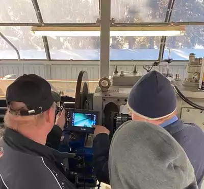 gearbox borescope inspection field service artec