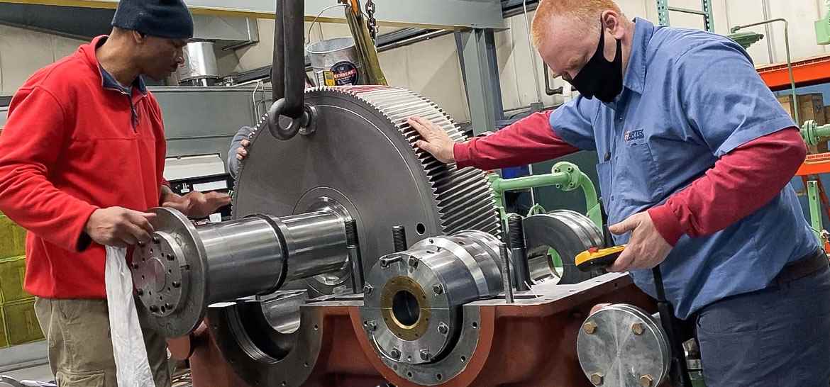 industrial gearbox repair field service artec